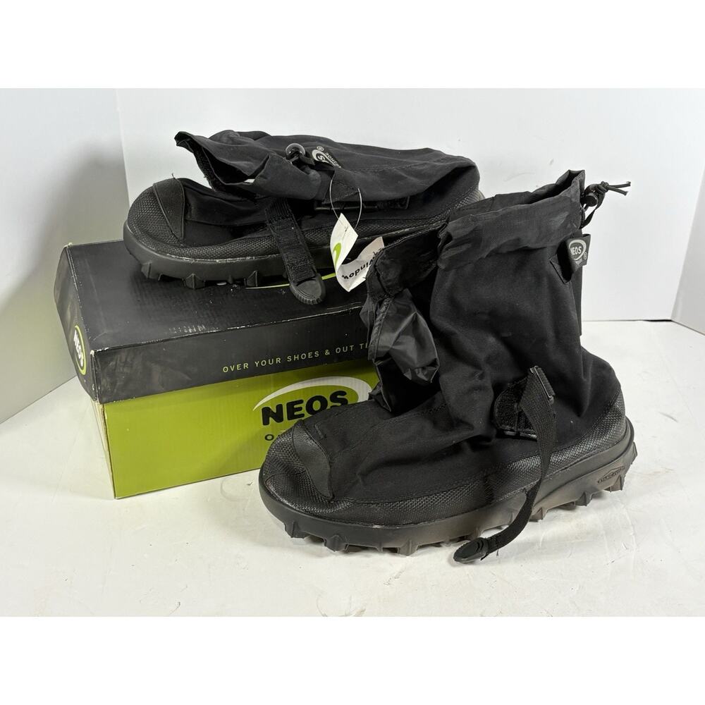 NEOS Voyager Stabilicer XL Overshoe Boots Black Ice Cleats Waterproof Mens
